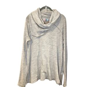 Free People Light Gray Cowl Neck Sweater